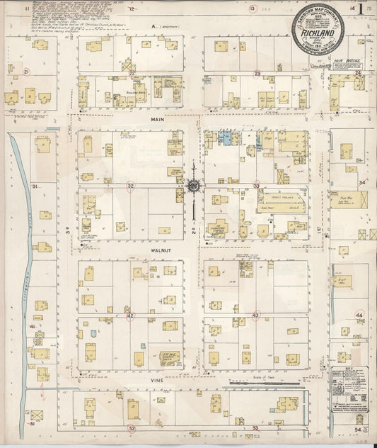 Sanborn Fire Insurance Map from Richland, Baker County, Oregon (1930), Sheet #0001 - Complete Map Set gallery image, historic Sanborn map, vintage wall art, Oregon Oregon