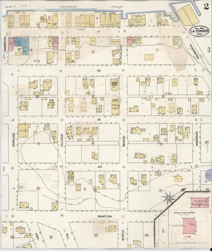 Sanborn Fire Insurance Map from La Conner, Skagit County, Washington (1929), Sheet #0002 - Complete Map Set gallery image, historic Sanborn map, vintage wall art, Washington Washington