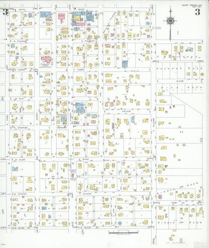 Sanborn Fire Insurance Map from Mount Vernon, Lawrence County, Missouri (1951), Sheet #0003 - Historic Sanborn Fire Insurance Map Print, vintage old map wall art, antique decor, genealogy gift, Missouri Missouri map