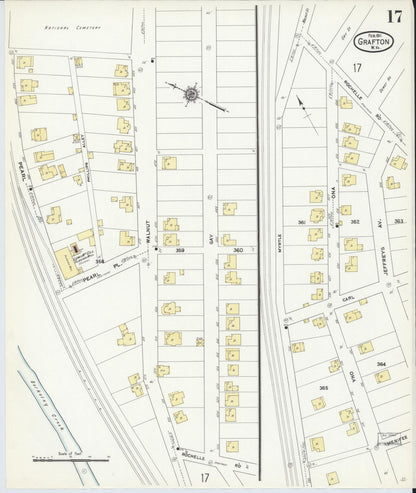 Sanborn Fire Insurance Map from Grafton, Taylor County, West Virginia (1911), Sheet #0017 - Complete Map Set gallery image, historic Sanborn map, vintage wall art, West Virginia West Virginia