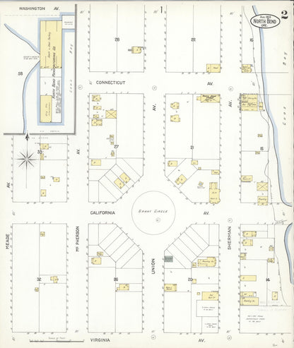 Sanborn Fire Insurance Map from North Bend, Coos County, Oregon (1903), Sheet #0002 - Complete Map Set gallery image, historic Sanborn map, vintage wall art, Oregon Oregon