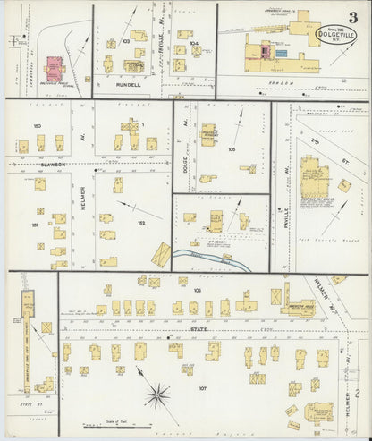 Sanborn Fire Insurance Map from Dolgeville, Hirkimer County, New York (1906), Sheet #0003 - Historic Sanborn Fire Insurance Map Print, vintage old map wall art, antique decor, genealogy gift, New York New York map