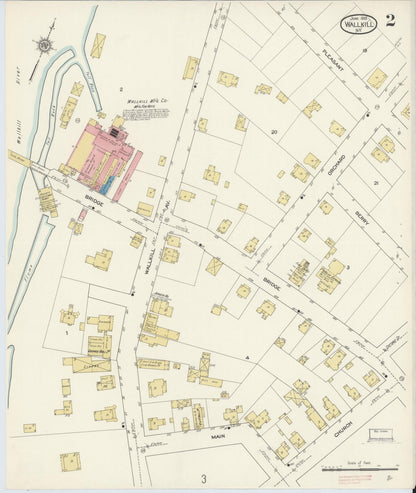 Sanborn Fire Insurance Map from Wallkill, Ulster County, New York (1913), Sheet #0002 - Complete Map Set gallery image, historic Sanborn map, vintage wall art, New York New York