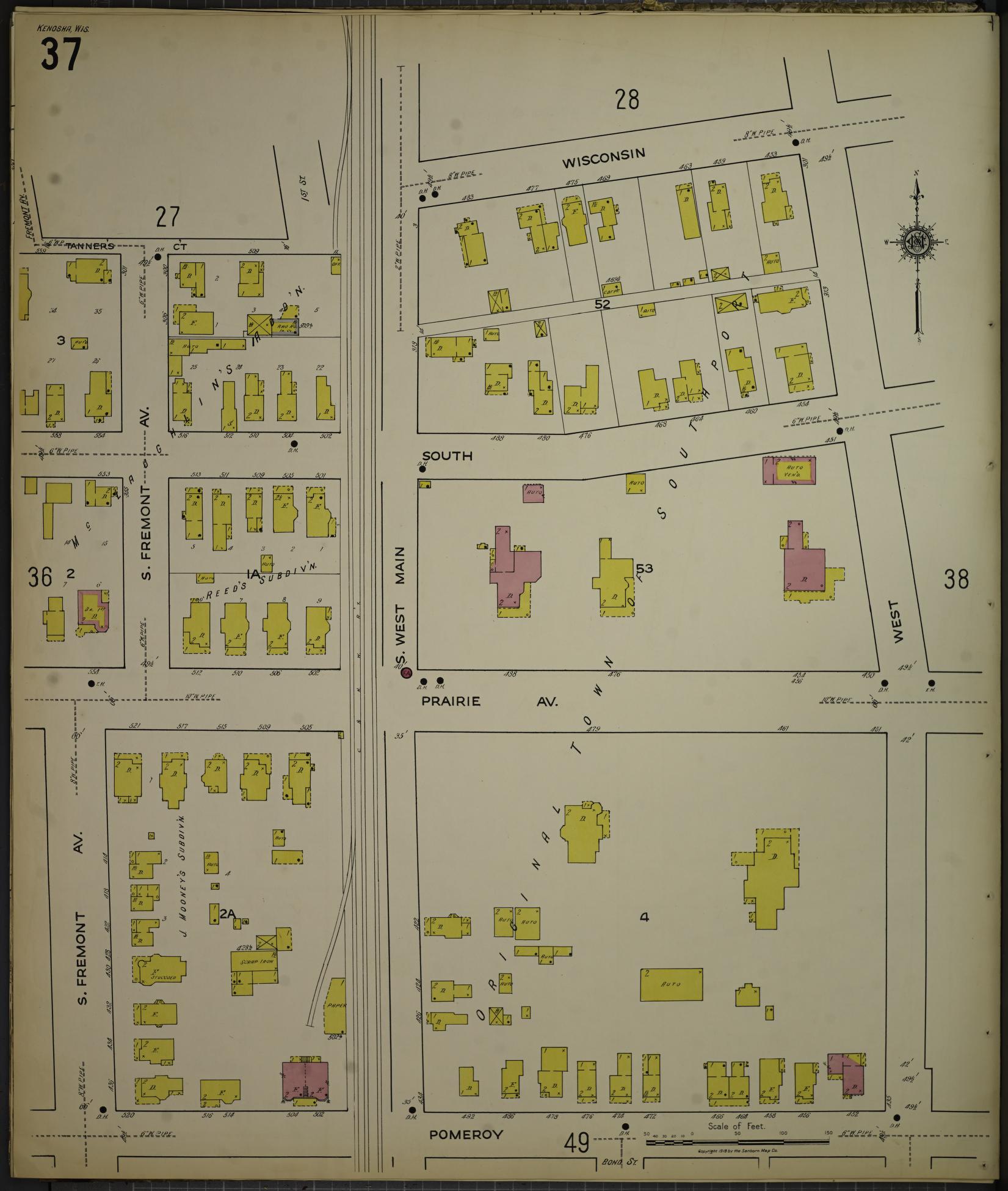 Sanborn Fire Insurance Map from Kenosha, Kenosha County, Wisconsin. (1918), Sheet 41