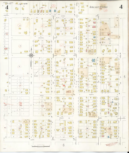 Sanborn Fire Insurance Map from Perry, Dallas County, Iowa (1947), Sheet #0004 - Historic Sanborn Fire Insurance Map Print, vintage old map wall art