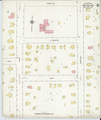 Sanborn Fire Insurance Map from Wellington, Lorain County, Ohio (1911), Sheet #0006 - Complete Map Set gallery image, historic Sanborn map, vintage wall art, Ohio Ohio