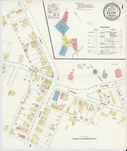 Sanborn Fire Insurance Map from Egypt, Lehigh County, Pennsylvania (1911), Sheet #0001 - Complete Map Set gallery image, historic Sanborn map, vintage wall art, Pennsylvania Pennsylvania