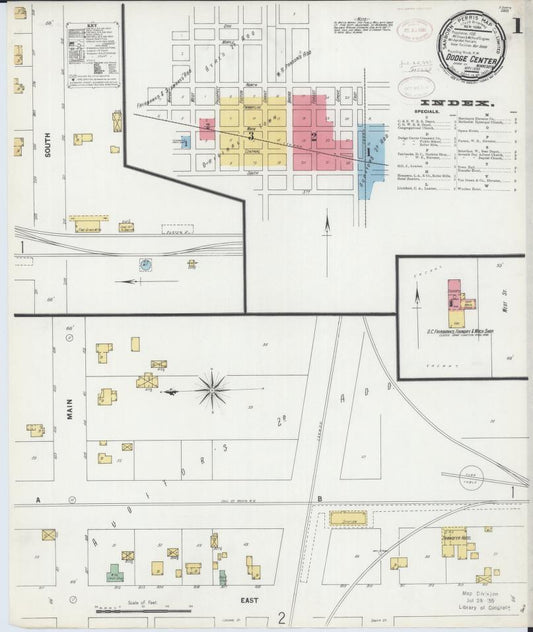 Sanborn Fire Insurance Map from Dodge Center, Dodge County, Minnesota. (1899) – Map View