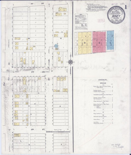 Sanborn Fire Insurance Map from Bovey, Itasca County, Minnesota. (1909) – Map View