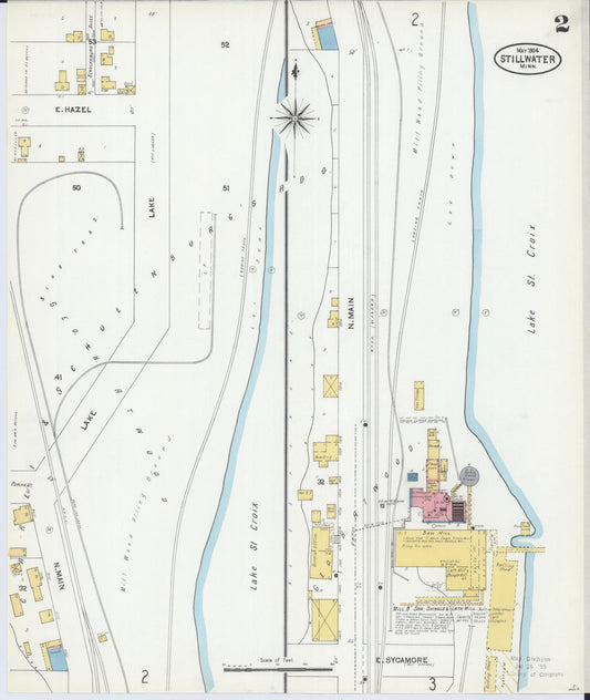 Sanborn Fire Insurance Map from Stillwater, Washington County, Minnesota (1904), Sheet #0002 - Historic Sanborn Fire Insurance Map Print, vintage old map wall art, antique decor, genealogy gift, Minnesota Minnesota map