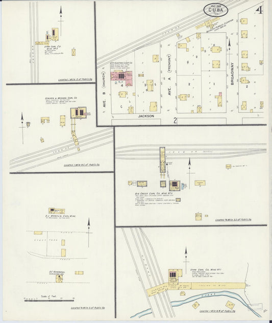 Sanborn Fire Insurance Map from Cuba, Fulton County, Illinois (1909), Sheet #0004 - Historic Sanborn Fire Insurance Map Print, vintage old map wall art, antique decor, genealogy gift, Illinois Illinois map