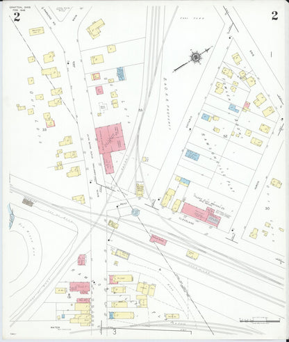 Sanborn Fire Insurance Map from Grafton, Lorain County, Ohio (1946), Sheet #0002 - Complete Map Set gallery image, historic Sanborn map, vintage wall art, Ohio Ohio