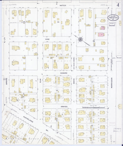 Sanborn Fire Insurance Map from Fayette, Howard County, Missouri (1910), Sheet #0004 - Complete Map Set gallery image, historic Sanborn map, vintage wall art, Missouri Missouri