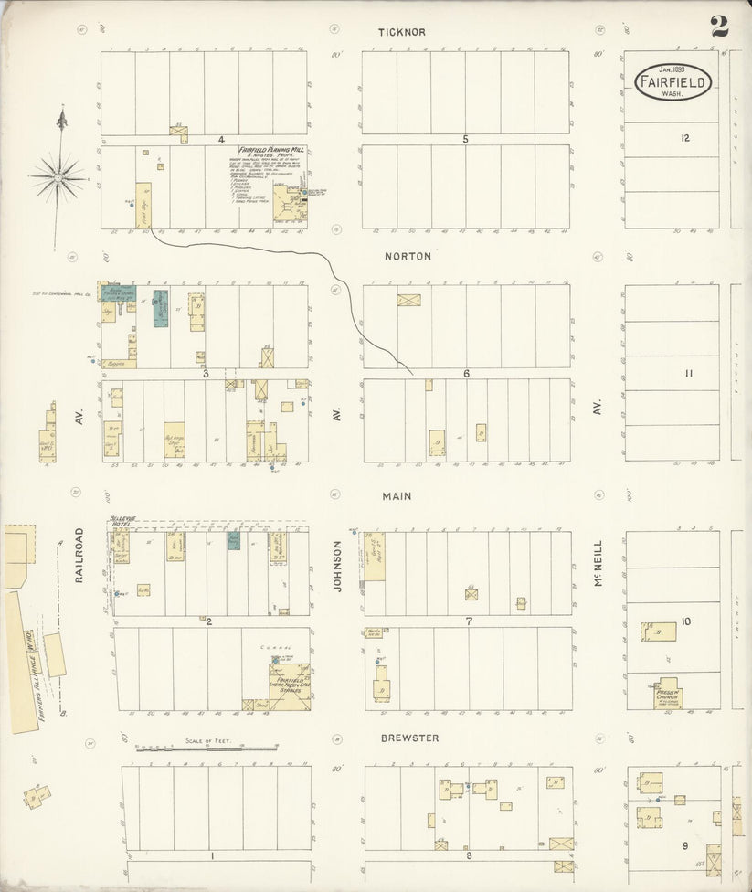 Sanborn Fire Insurance Map from Fairfield, Spokane County, Washington ...