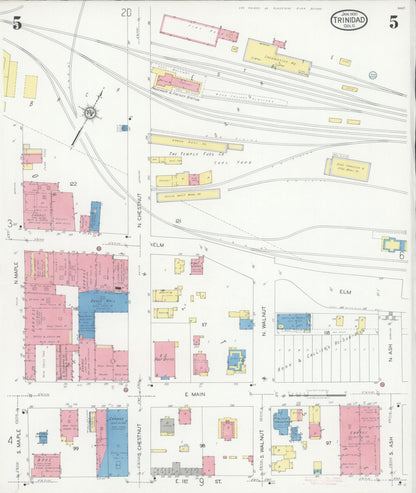 Sanborn Fire Insurance Map from Trinidad, Las Animas County, Colorado (1930), Sheet #0005 - Complete Map Set gallery image, historic Sanborn map, vintage wall art, Colorado Colorado