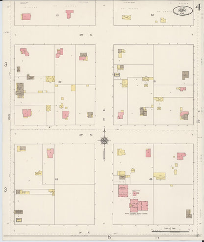 Sanborn Fire Insurance Map from Nephi, Juab County, Utah (1917), Sheet #0004 - Complete Map Set gallery image, historic Sanborn map, vintage wall art, Utah Utah
