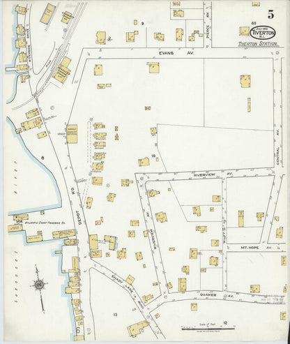Sanborn Fire Insurance Map from Tiverton, Newport County, Rhode Island (1920), Sheet #0005 - Complete Map Set gallery image, historic Sanborn map, vintage wall art, Rhode Island Rhode Island