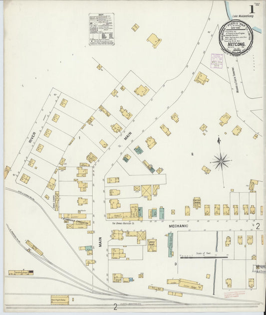 Sanborn Fire Insurance Map from Netcong, Morris County, New Jersey. (1901) – Historic Sanborn Fire Insurance Map Print