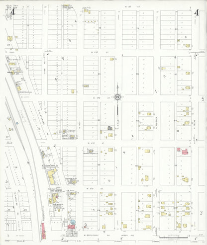 Sanborn Fire Insurance Map from Tulia, Swisher County, Texas (1936), Sheet #0004 - Complete Map Set gallery image, historic Sanborn map, vintage wall art, Texas Texas