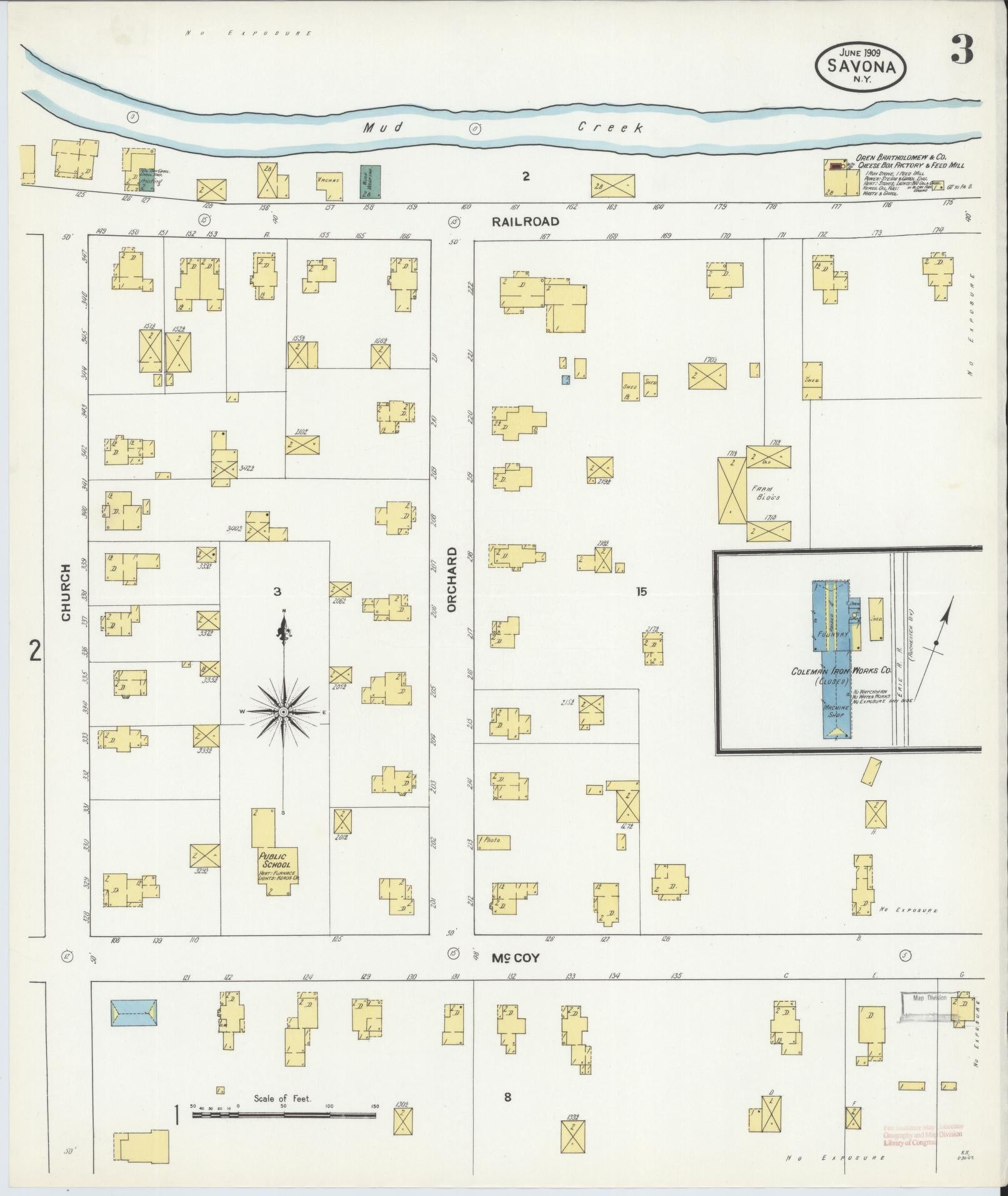 Sanborn Fire Insurance Map from Savona, Steuben County, New York (1909 ...