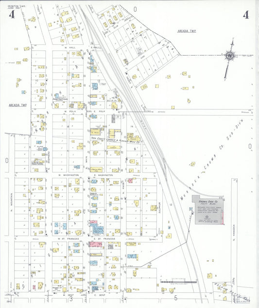 Sanborn Fire Insurance Map from Ironton, Iron County, Missouri (1951), Sheet #0004 - Historic Sanborn Fire Insurance Map Print, vintage old map wall art, antique decor, genealogy gift, Missouri Missouri map