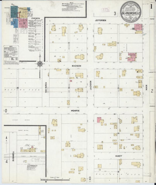 Sanborn Fire Insurance Map from Blandinsville, Mcdonough County, Illinois. (1912) – Map View
