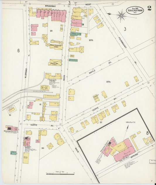 Sanborn Fire Insurance Map from Haverstraw, Rockland County, New York (1903), Sheet #0002 - Complete Map Set gallery image, historic Sanborn map, vintage wall art, New York New York