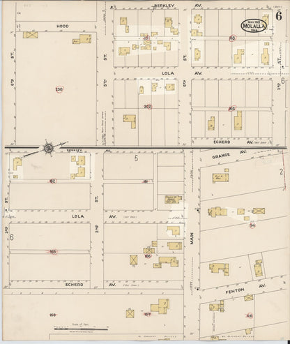 Sanborn Fire Insurance Map from Molalla, Clackamas County, Oregon (1951), Sheet #0006 - Complete Map Set gallery image, historic Sanborn map, vintage wall art, Oregon Oregon