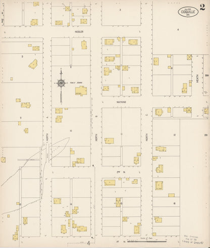 Sanborn Fire Insurance Map from Coquille, Coos County, Oregon (1915), Sheet #0002 - Complete Map Set gallery image, historic Sanborn map, vintage wall art, Oregon Oregon