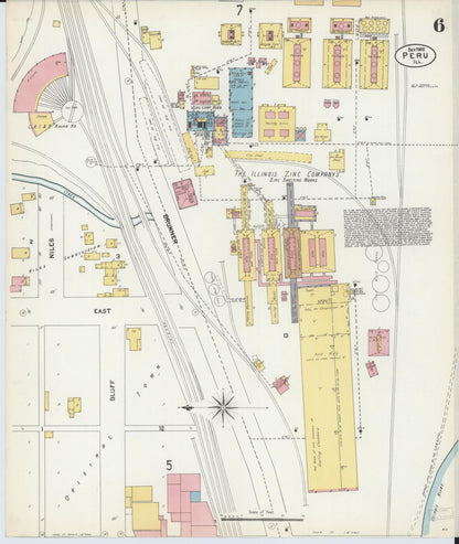 Sanborn Fire Insurance Map from Peru, La Salle County, Illinois (1902), Sheet #0006 - Complete Map Set gallery image, historic Sanborn map, vintage wall art, Illinois Illinois