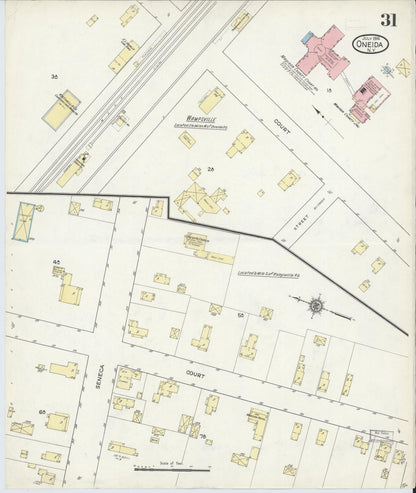 Sanborn Fire Insurance Map from Oneida, Madison County, New York (1914), Sheet #0031 - Complete Map Set gallery image, historic Sanborn map, vintage wall art, New York New York
