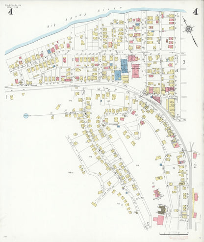 Sanborn Fire Insurance Map from Pikeville, Pike County, Kentucky (1932), Sheet #0004 - Complete Map Set gallery image, historic Sanborn map, vintage wall art, Kentucky Kentucky