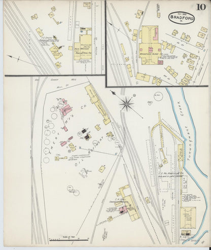 Sanborn Fire Insurance Map from Bradford, McKean County, Pennsylvania (1890), Sheet #0010 - Historic Sanborn Fire Insurance Map Print, vintage old map wall art, antique decor, genealogy gift, Pennsylvania Pennsylvania map
