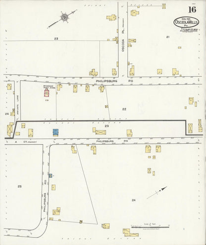 Sanborn Fire Insurance Map from Osceola Mills, Clearfield County, Pennsylvania (1921), Sheet #0016 - Complete Map Set gallery image, historic Sanborn map, vintage wall art, Pennsylvania Pennsylvania