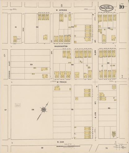 Sanborn Fire Insurance Map from Frackville, Schuylkill County, Pennsylvania (1921), Sheet #0010 - Complete Map Set gallery image, historic Sanborn map, vintage wall art, Pennsylvania Pennsylvania