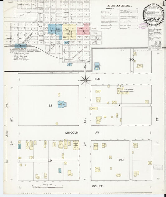 Sanborn Fire Insurance Map from Lincoln, Lincoln County, Kansas (1887), Sheet #0001 - Complete Map Set gallery image, historic Sanborn map, vintage wall art, Kansas Kansas