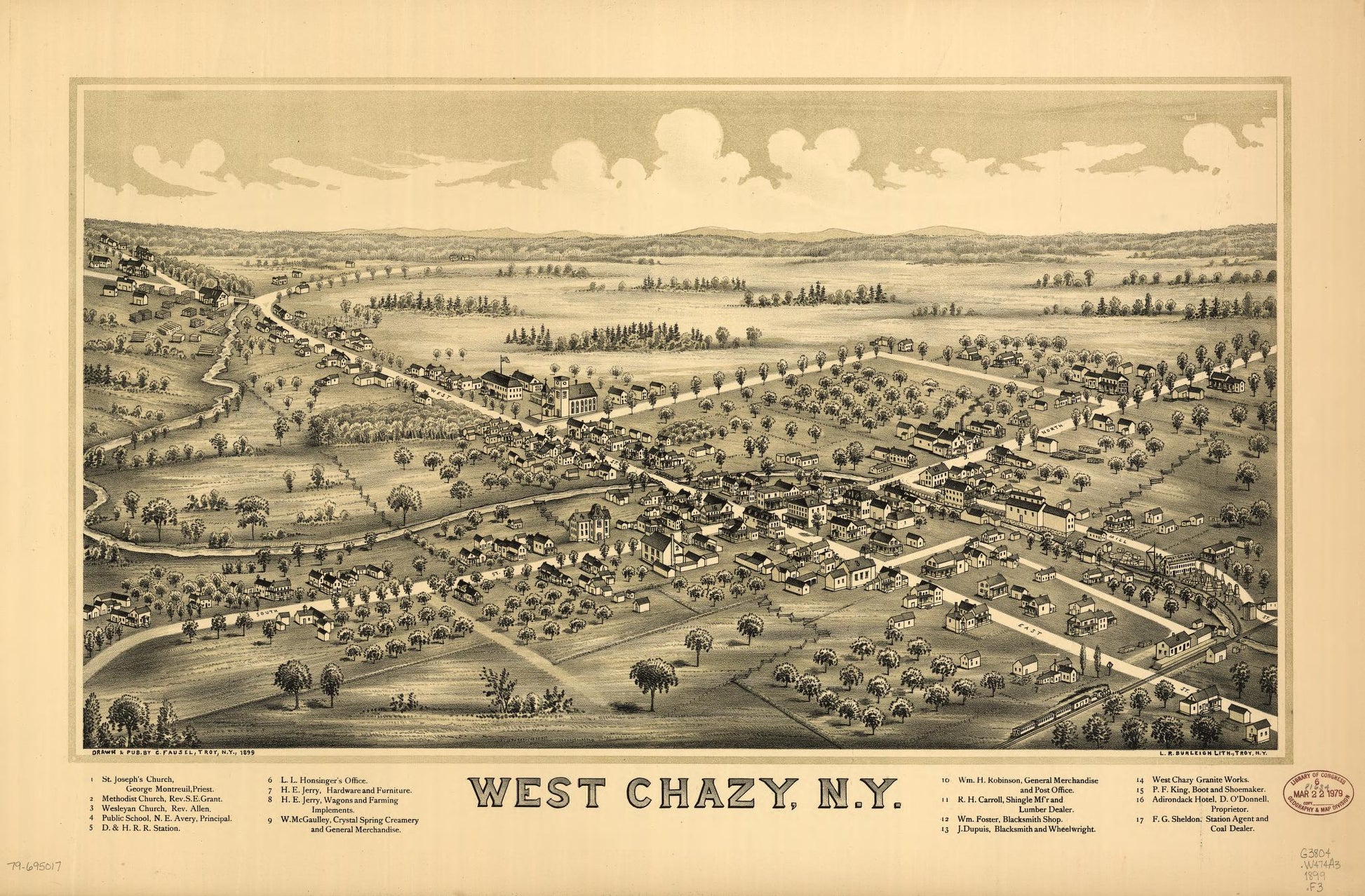 West Chazy, N.Y. (1899) – Historic Bird’s-Eye View Panorama Print