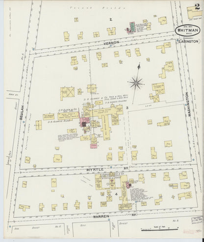 Sanborn Fire Insurance Map from Whitman, Plymouth County, Massachusetts (1891), Sheet #0002 - Complete Map Set gallery image, historic Sanborn map, vintage wall art, Massachusetts Massachusetts