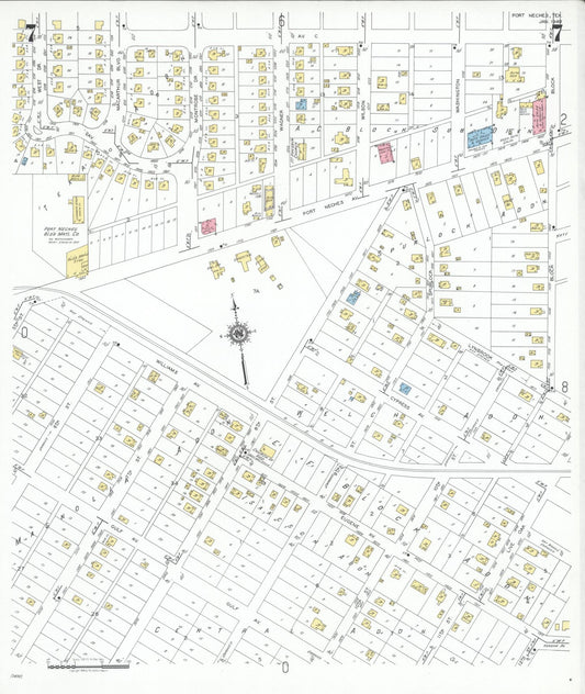 Sanborn Fire Insurance Map from Port Neches, Jefferson County, Texas (1949), Sheet #0007 - Historic Sanborn Fire Insurance Map Print, vintage old map wall art, antique decor, genealogy gift, Texas Texas map