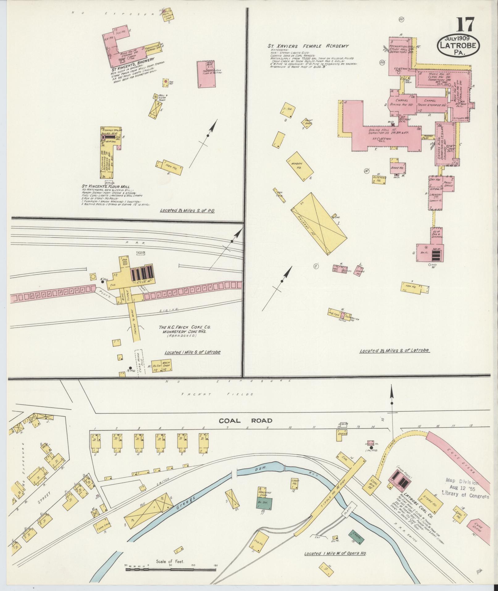 Sanborn Fire Insurance Map from Latrobe, Westmoreland County, Pennsylvania (1909), Sheet #0017 - Complete Map Set gallery image, historic Sanborn map, vintage wall art, Pennsylvania Pennsylvania