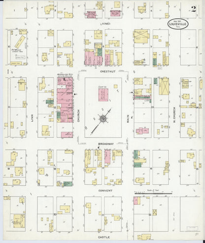 Sanborn Fire Insurance Map from Louisville, Clay County, Illinois (1910), Sheet #0002 - Complete Map Set gallery image, historic Sanborn map, vintage wall art, Illinois Illinois