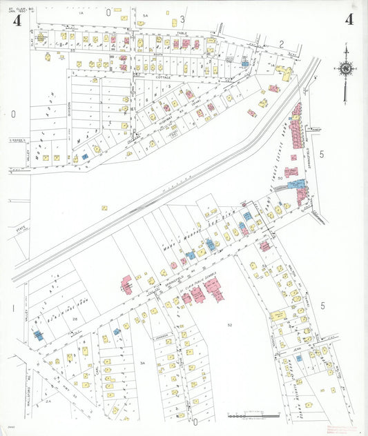 Sanborn Fire Insurance Map from Saint Clair, Franklin County, Missouri (1950), Sheet #0004 - Historic Sanborn Fire Insurance Map Print, vintage old map wall art, antique decor, genealogy gift, Missouri Missouri map