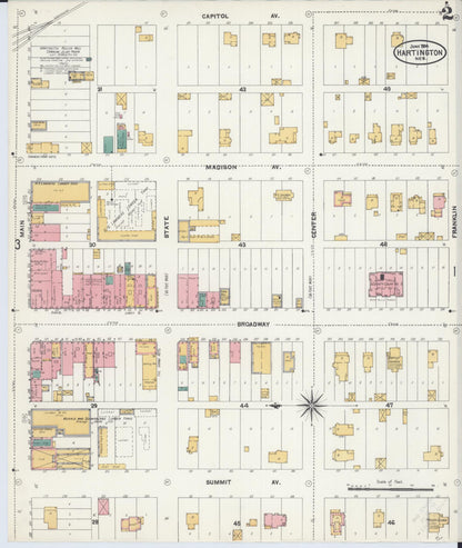 Sanborn Fire Insurance Map from Hartington, Cedar County, Nebraska (1904), Sheet #0002 - Complete Map Set gallery image, historic Sanborn map, vintage wall art, Nebraska Nebraska