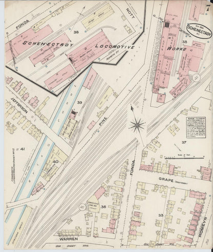 Sanborn Fire Insurance Map from Schenectady, Schenectady County, New York (1884), Sheet #0007 - Complete Map Set gallery image, historic Sanborn map, vintage wall art, New York New York