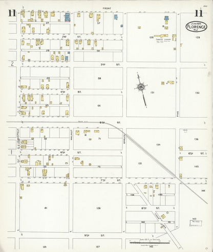 Sanborn Fire Insurance Map from Florence, Burlington County, New Jersey (1926), Sheet #0011 - Historic Sanborn Fire Insurance Map Print, vintage old map wall art, antique decor, genealogy gift, New Jersey New Jersey map