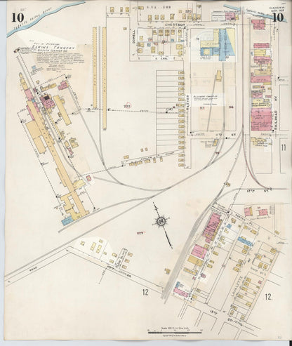 Sanborn Fire Insurance Map from Elkins, Randolph County, West Virginia (1950), Sheet #0010 - Complete Map Set gallery image, historic Sanborn map, vintage wall art, West Virginia West Virginia