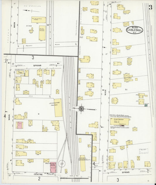 Sanborn Fire Insurance Map from Cobleskill, Schoharie County, New York (1909), Sheet #0003 - Historic Sanborn Fire Insurance Map Print, vintage old map wall art, antique decor, genealogy gift, New York New York map
