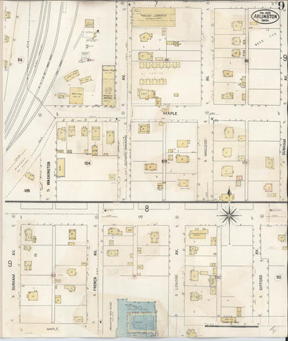 Sanborn Fire Insurance Map from Arlington, Snohomish County, Washington (1940), Sheet #0009 - Complete Map Set gallery image, historic Sanborn map, vintage wall art, Washington Washington