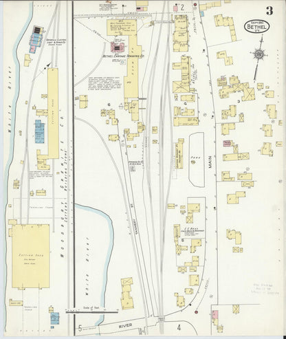 Sanborn Fire Insurance Map from Bethel, Windsor County, Vermont (1914), Sheet #0003 - Complete Map Set gallery image, historic Sanborn map, vintage wall art, Vermont Vermont