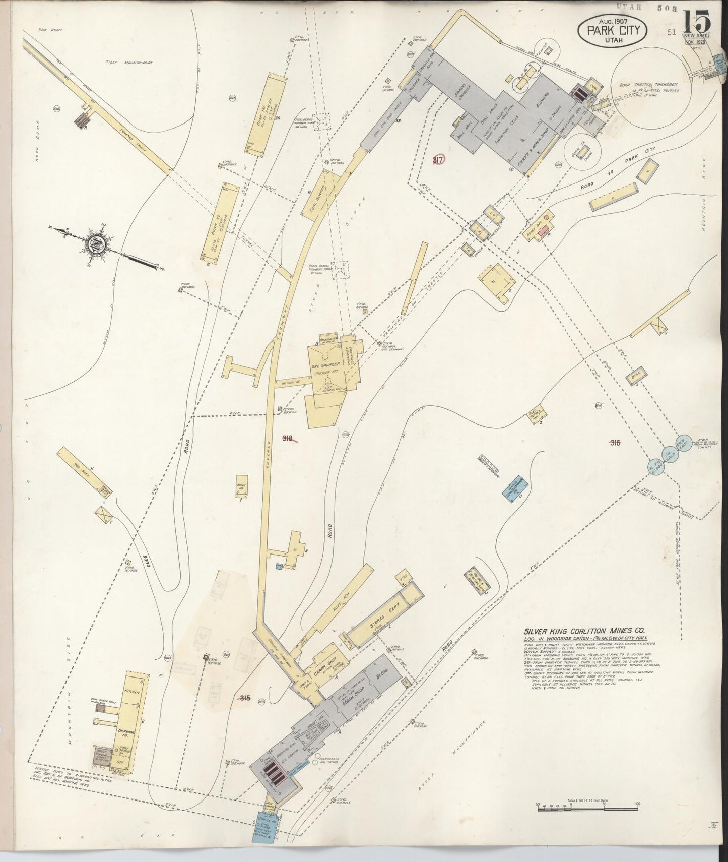 Sanborn Fire Insurance Map from Park City, Summit County, Utah (1940), Sheet #0015 - Complete Map Set gallery image, historic Sanborn map, vintage wall art, Utah Utah